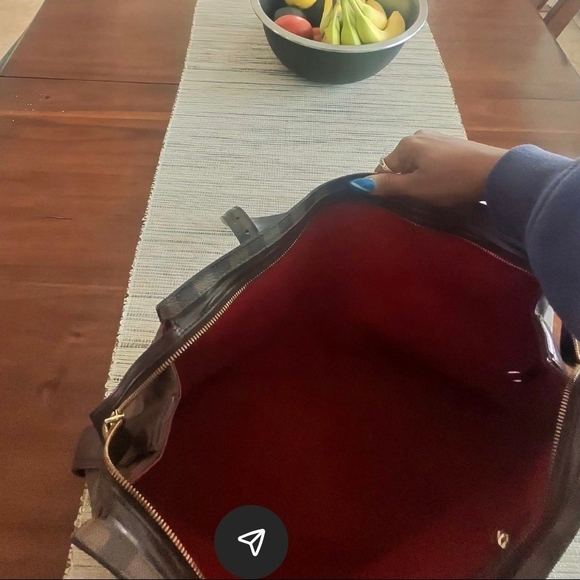 Louis Vuitton Dark Brown Checkered Tote - Picture 5 of 5